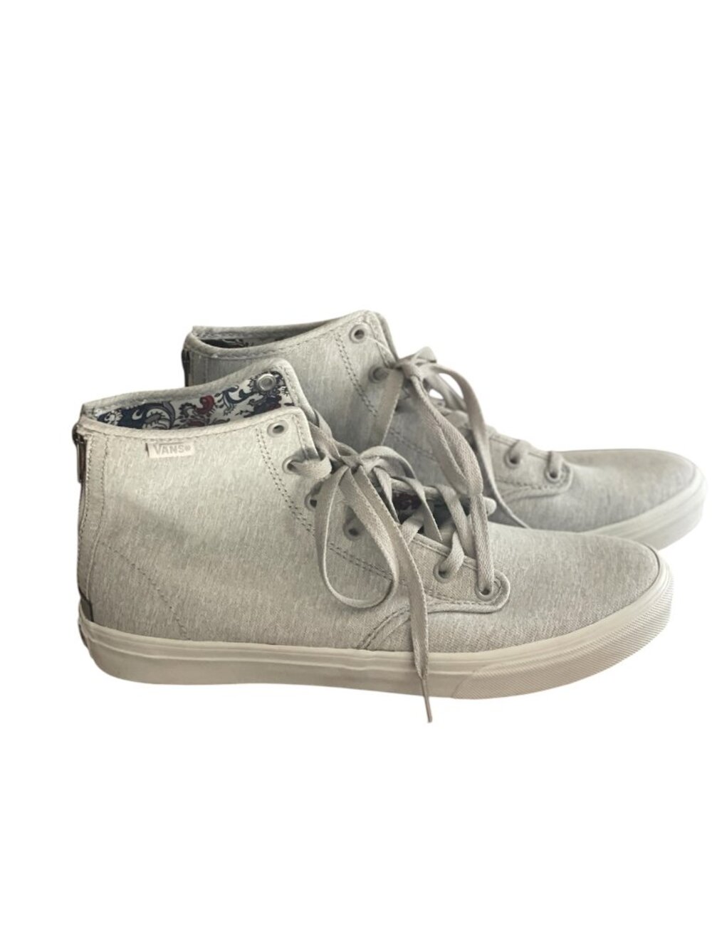 Vans Off The Wall Sneakers Women's Size 10 Floral Inside Zipper Back